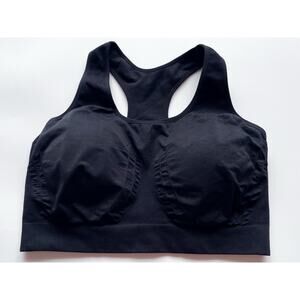 TrueKind Padded Black Sports Bra Size 2XL